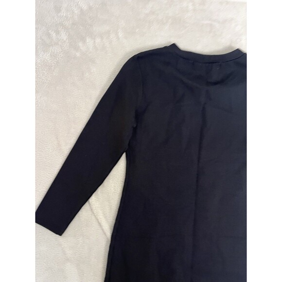 Sonnet James A Play Dress Women's Size XS Black Textured Long Sleeve Stretch - Picture 3 of 10